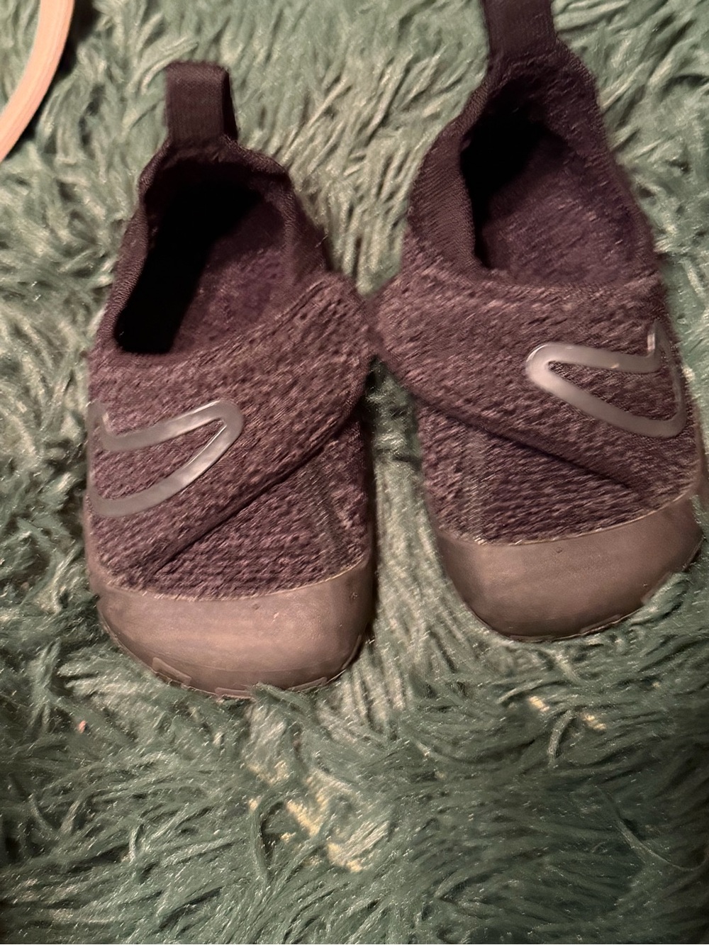 Nike Swoosh 1 Flyknit Black Anthracite Baby Toddler Shoes Size 6C